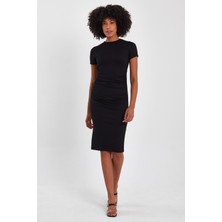 Alexander Gardi Yanları Büzgülü Kalem Elbise (B23-00131)