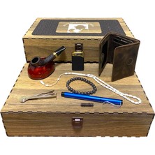 Pipsan Pipo Ahlat Ağacı Balsa Filitreli Çakmaklı Cüzdan Bileklik Tesbih Set 605719-709148