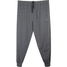 Maruf Shop Erkek Büyük Beden Antrasit Eşofman Alt 2 Iplik Ribanalı Mevsimlik Likralı