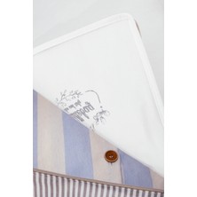 textile sweet 5li Mega Boy Beyaz Gri Çizgili Baza Altı Düzenleyici Hurç 74X46X22