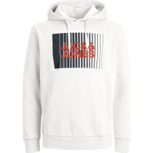 Jack & Jones Jjecorp Logo Sweat Hood Play Noos Beyaz