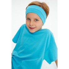 Babygiz Aqua-Aqua Erkek Çocuk Pamuklu Penye Oversize Aqua T-Shirt Bandana İkili Takım