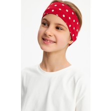 Babygiz Kırmızı Puantiyeli-Beyaz Kız Pamuklu Penye T-Shirt Bandana 2^li Takım -Spor Rahat Best Of Koleksiyon 3