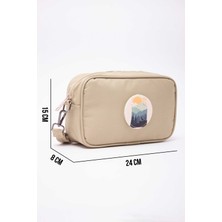 Kaff Bej K 00700 Değiştirilebilir Stickerlı Çapraz Askılı El Ve Omuz Çantası