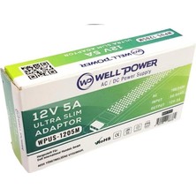 Wellpower 12 Volt 5 Amper Adaptör Ultra Slim LED Trafosu