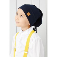 Babygiz Erkek Çocuk Lacivert 4 Mevsim Şapka Bere Buff Yumuşak Penye Cilt Dostu Tasarım
