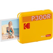 Kodak Mini 3/P300 Retro Akıllı Telefon Fotoğraf Yazıcısı-Sarı