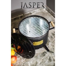 Jasper JPR-3050 Yıldıray Metal Katlanır Ayaklı Fileli Lüx Siyah Mangal