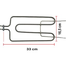 Universal Elektrikli Izgara Mangal Barbekü Rezistans 1200 W Büyük Boy 220 Volt 33 cm