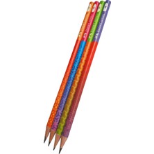 Faber-Castell Smoothie Desenli Kurşun Kalem 4 Adet Renkli ve Eğlenceli Tasarım
