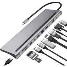 Hubify 11IN1 Usb-C Hub Thunderbolt-3 Çoklu Bağlantı Noktası Adaptörü : Apple Ipad Pro/air ile Uyumludur.