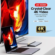 Hubify 12IN1 Usb-C Hub Thunderbolt-3 Çoklu Bağlantı Noktası Adaptörü : Apple MacBook Pro/air ile Uyumludur.