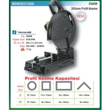 Vido WD030312500 2500W 355 mm Profil Kesme Makinesi