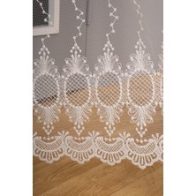 Bidesing Brode Işlemeli Tül Perde (1/3 Sık Pile)