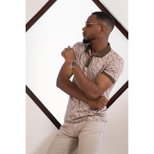 Akçaylar Polo Yaka Dynamıc Fit Baskı Çıt Çıt Detaylı Kısa Kol Erkek Yazlık T-Shirt