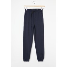 Cansın Mini Lacivert Bel ve Paça Lastikli Basic Erkek Çocuk Eşofman Altı 16254