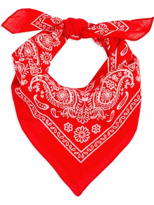 Mavi Kadın Baskılı Kırmızı Bandana 1911810-82580