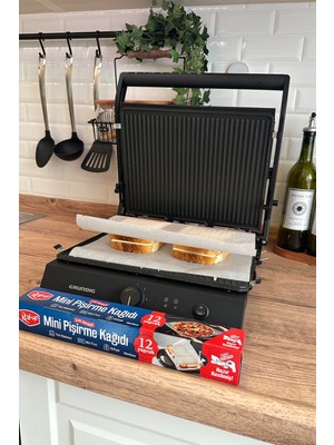 Roll-Up Kesilmiş Mini Pişirme Kağıdı Airfryer - Tost Makinesi - Mini Fırın uyumlu 12 Yaprak x 4 Kutu