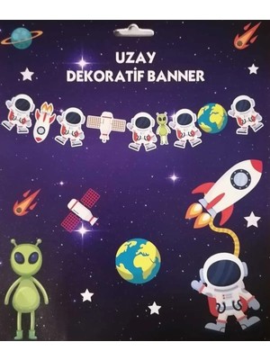 Booddie Uzay Dekoratif Banner