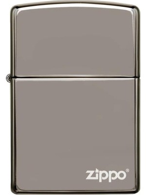 Zippo Çakmak Logo Black Ice Buz Siyahı 150ZL