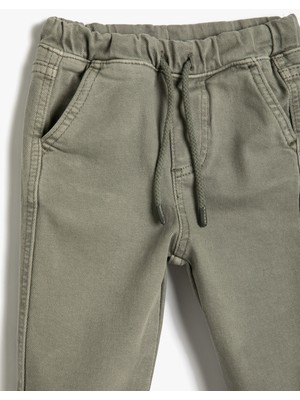 Koton Jogger Pantolon Cepli Beli Bağlamalı Pamuklu