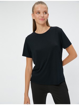 Koton Spor Tişört Bisiklet Yaka Kısa Kollu Modal Karışımlı