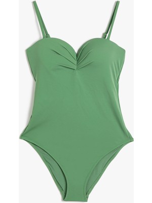 Koton Basic Mayo İnce Çıkarılabilir Askılı Drapeli Balenli Kaplı