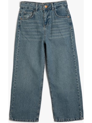 Koton Kot Pantolon Pamuklu Düz Paça Cepli Pamuklu- Straight Jean