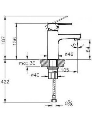 Artema Nora S Lavabo Bataryası Krom A42878