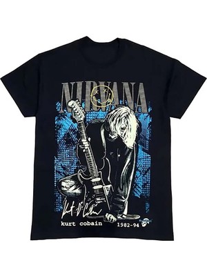 Köstebek Nirvana Kurt Cobain Siyah () T-Shirt