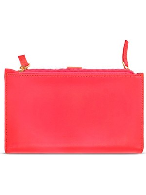 Case Look 9X13 cm                   Açık Ölçü: 18 cm Koyu Pembe Kadın Cüzdan