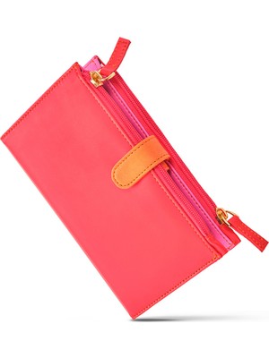 Case Look 9X13 cm                   Açık Ölçü: 18 cm Koyu Pembe Kadın Cüzdan