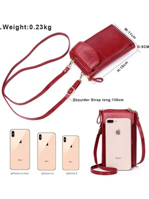 Qisem Crossbody Cep Cep Telefonu - Kredi Kartı Yuvalı Kadın Cep Cüzdanı (Yurt Dışından)