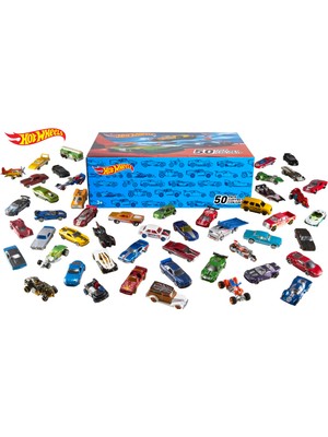 Hot Wheels Başlangıç Seti - 50'Li Araba Seti - Geniş Ürün Yelpazesi, Oyuncak Araba Koleksiyonu, 1:64 Ölçek - V6697