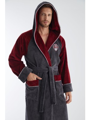 Nuşa Speedway Nakış Triga Bukle  Bambu Cotton Erkek Bornoz