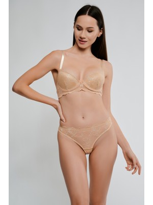 Meriluu Vos Versa  Yumuşak Simli Dantel Sütyen Takım IG0044