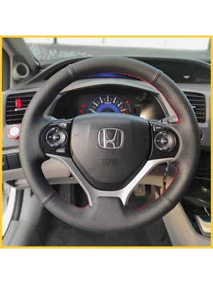İmza Honda Civic Fb7 Araca Özel Direksiyon Kılıfı Manuel Araçlara Uyumludur (Noktalı Düz)