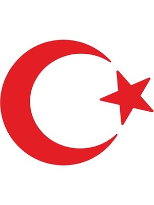 Anahtarlık Sepeti Ay Yıldız Folyo Kesim Etiket Kırmızı (11CM)
