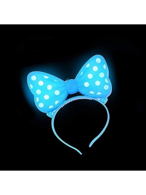 Işıklı Mavi Mickey Mouse Taç Blue Headband LED Light Mickey Mouse Işıklı Taç Mavi  Renk Parti Taçları