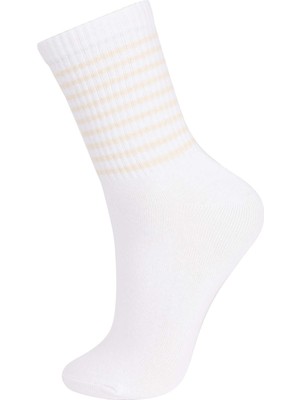 DeFacto Kadın 3'lü Pamuklu Uzun Çorap A5875AXNS