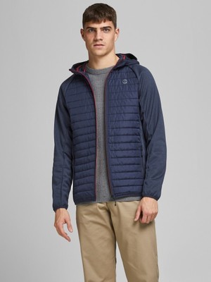 Jack & Jones Kapüşonlu Lacivert Erkek Mont 12182242