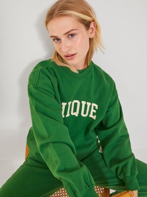 JJXX Jxjada Soft Loose Ls Sweat Swt Sn Kadın Yeşil Sweatshirt 12244363-Green