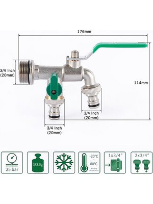 Gahome Çift Dokunma 3/4 Inç ve 1 * 3/4 Inç Çıkış, Kalınlaştırılmış (Yurt Dışından)