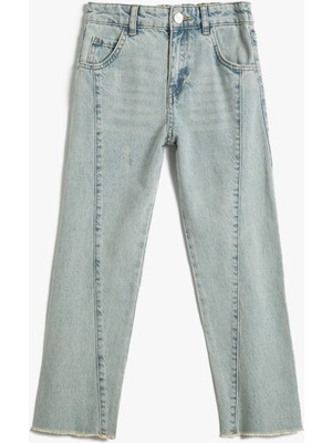 Koton Kot Pantolon Pamuklu Bol Paça Rahat Kesim - Loose Jean