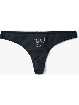 Koton Pamuklu String Külot Slogan Baskılı