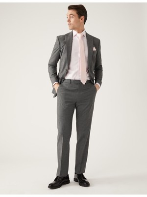 Marks & Spencer Slim Fit Sharkskin Ceket