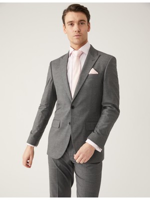 Marks & Spencer Slim Fit Sharkskin Ceket