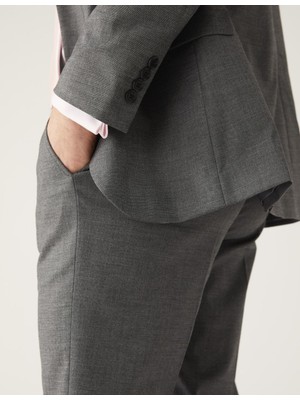 Marks & Spencer Slim Fit Sharkskin Ceket