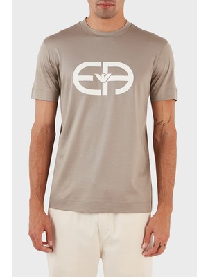 Emporio Armani Baskılı Slim Fit Bisiklet Yaka T Shirt Erkek T Shirt 8N1TF6 1juvz 0643