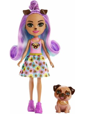 Enchantimals Penna Pug Bebek 15 cm Renkli Kıyafetler ve Sevimli Hayvan Arkadaşı ile 2 Parça